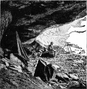 Cave at the base of the Upper Yo Semite Fall.