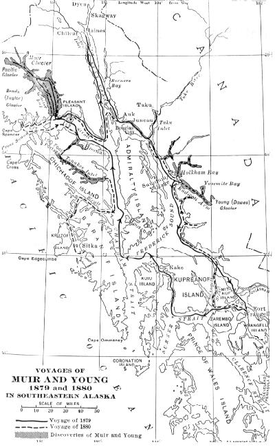 Voyages of Muir and Young 179 andn 1880 in Southeastern Alaska