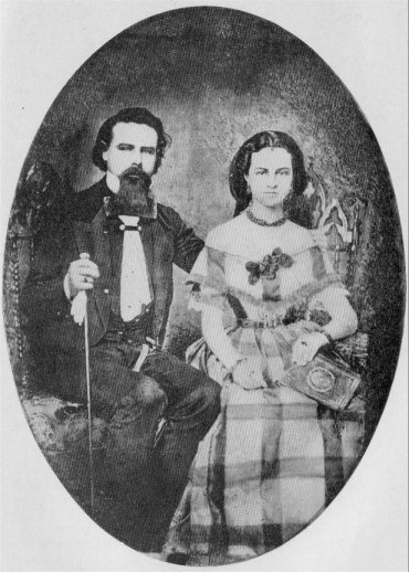 Captain Howard and his bride (Isabelle Holton) on their wedding day