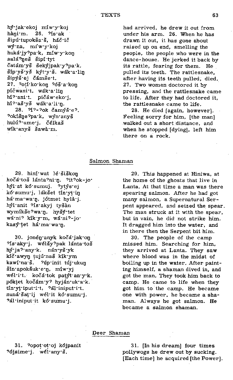 Texts: Salmon Shaman, Deer Shaman (Page 63)