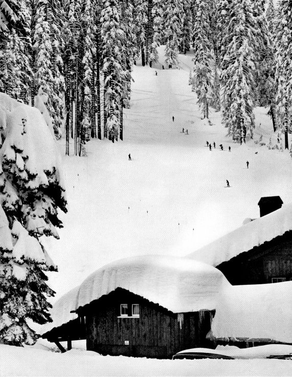 Badger Pass Ski House by Ansel Adams