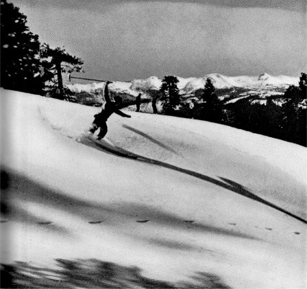 Skiing in fresh snow by Ansel Adams