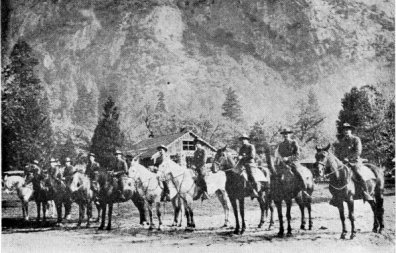 Yosemite Ranger Force 1924—Nelson, Sault, Silva, Bingaman, Rich,
 Adair, Wegner, Skelton, Boothe, Townsley.