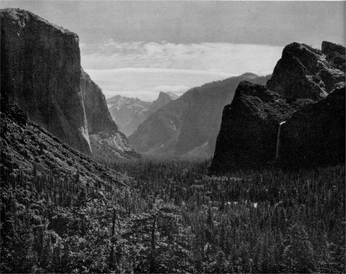 Distant Storm Front, Yosemite Valley, California. By Ansel Adams