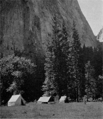 U.S.G.S. Camp in El Capitan Meadow, Yosemite Valley, 1906