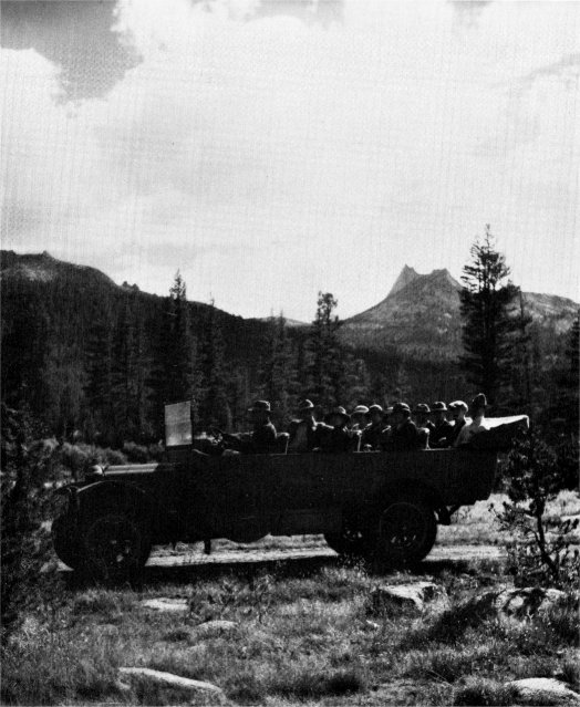 Bus travel over Tioga to Lake Tahoe became popular in the 1920’s