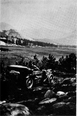 Tuolumne Meadows, 1915, from a 1913 Pierce Arrow Touring Car, one of first to travel the Tioga Road.