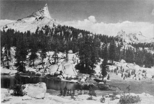 Unicorn and Cathedral Peaks are prominent landmarks in the Tuolumne Meadows area. Anderson, NPS