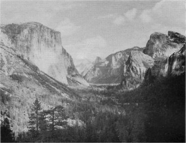 Yosemite Valley from east portal of Wawona Tunnel. N. P. S. photo by Ralph Anderson