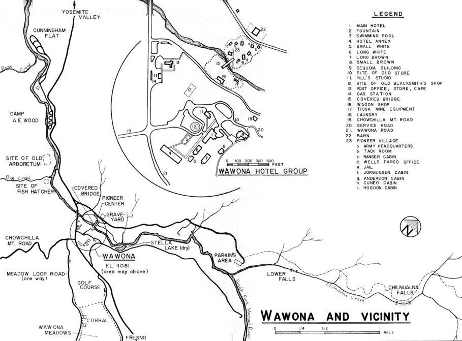 Wawona and Vicinity map [1890 - 1941]