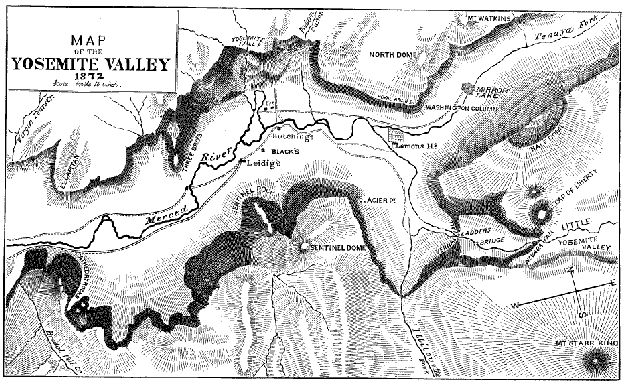 Map of the Yosemite Valley 1872