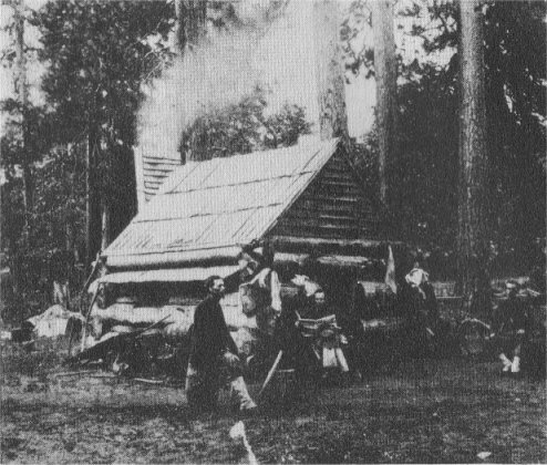 FIRST CABIN BUILT IN YOSEMITE. Photographed in 1861