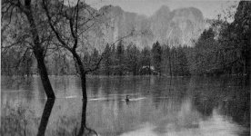 Yosemite Valley, December 11, 1937 at crest of flood