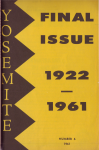 Cover, Yosemite, 'Final' Issue, 40(6) 1962